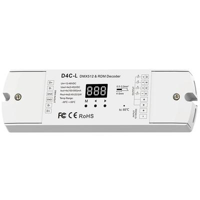 D4C-L4通道恒流DMX512RDM解码器4*3-45V150-500ma90W数码显示