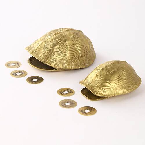 新款直销黄铜龟壳 乌龟壳 铜乌龟黄铜工艺品摆件家用铜器