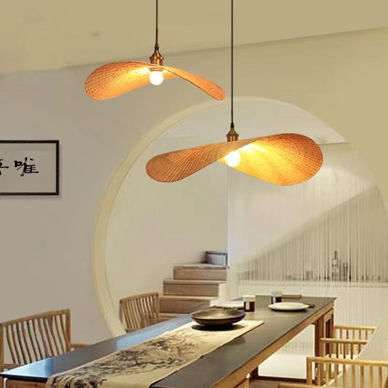 创厅意个性吊造型灯333异形服装店吊灯餐厅灯日式灯具竹灯编艺客