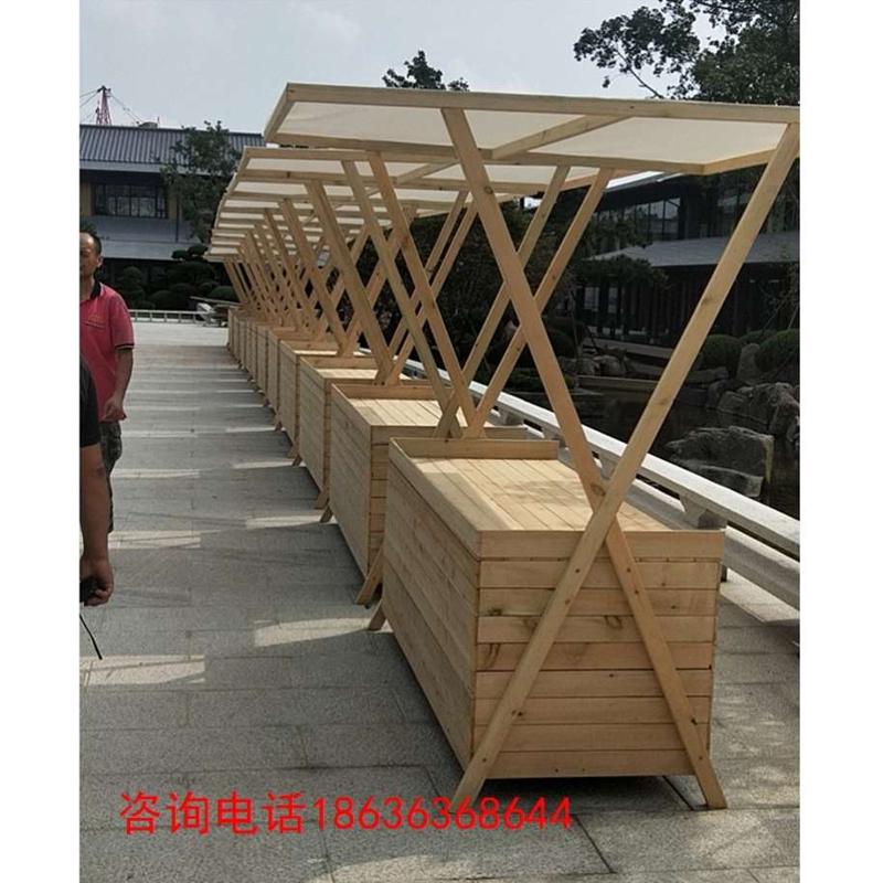 定制商场展示架活动实木折叠集市摊位小吃车摆摊架夜市户外布艺