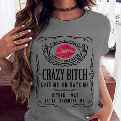 Casual Cotton Short Sleeve Graphic Tee for Women Featuring