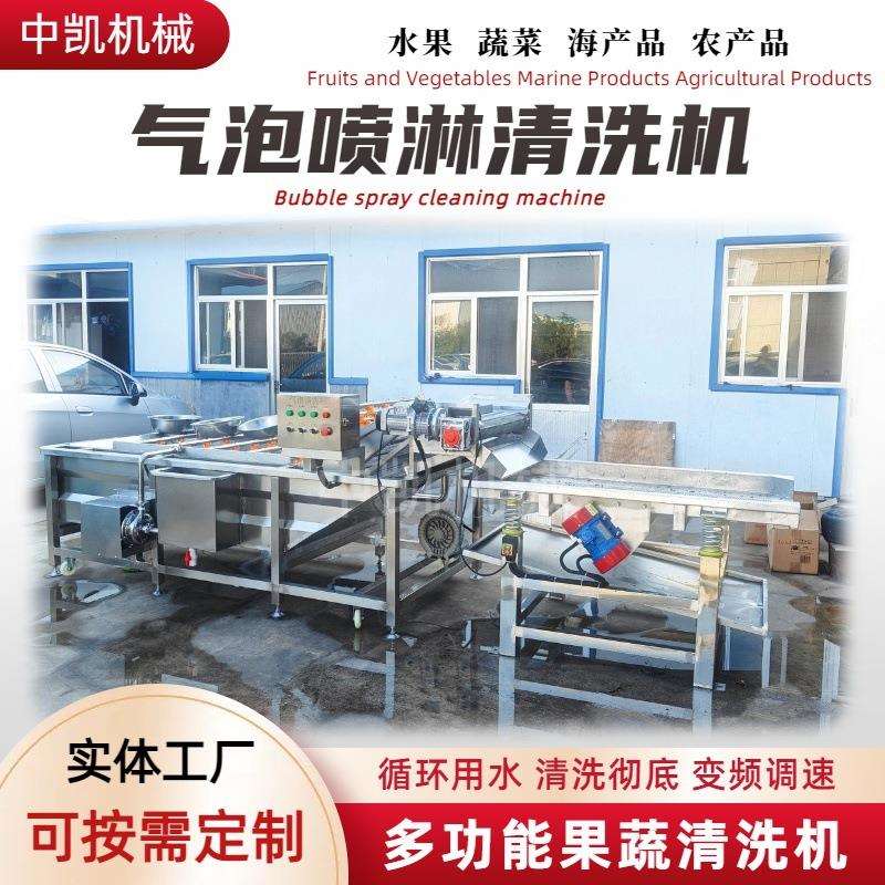 枣净菜加气泡清洗机红辣椒果工气泡蔬清PQI洗机高压喷淋果蔬清洗