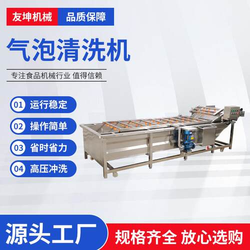 小龙虾百香果去泥沙设备蔬菜净菜加工设备柠檬杨梅气泡清洗机