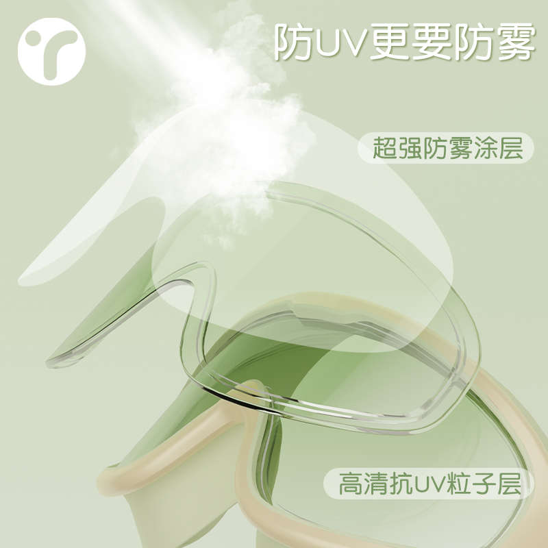 泳镜高清防雾防水女士绿色游泳眼镜近视大框度数泳帽套装潜水装备
