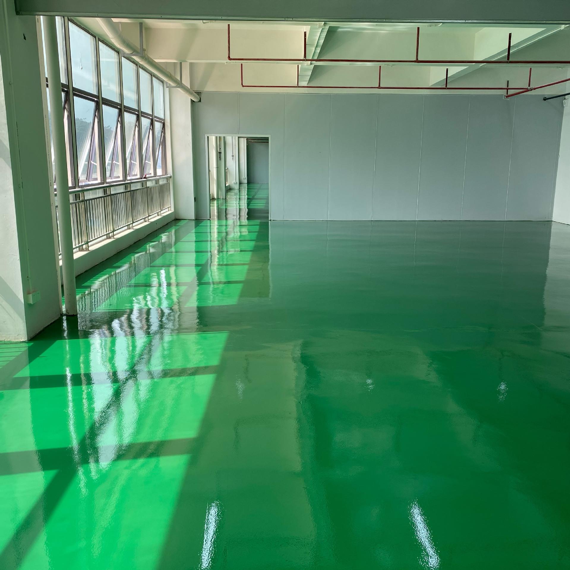 新款直销环氧树脂地坪漆厂房车间防尘耐磨地板漆包工包料自流平地