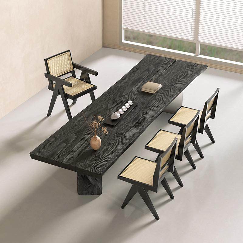 客厅茶桌白蜡木大板渐变亚克力实木侘寂泡茶桌阳台设计师办公桌椅,住宅家具,家用茶台/茶桌,淘宝优惠券,粉丝福利购,淘宝优惠卷