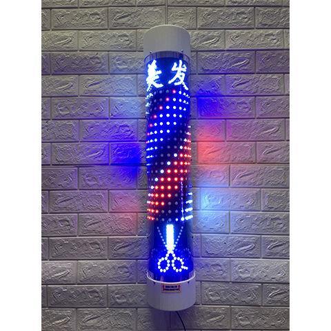 厂家美发转灯理发店LED电子加亮发廊户外复古简半圆挂墙防水灯箱