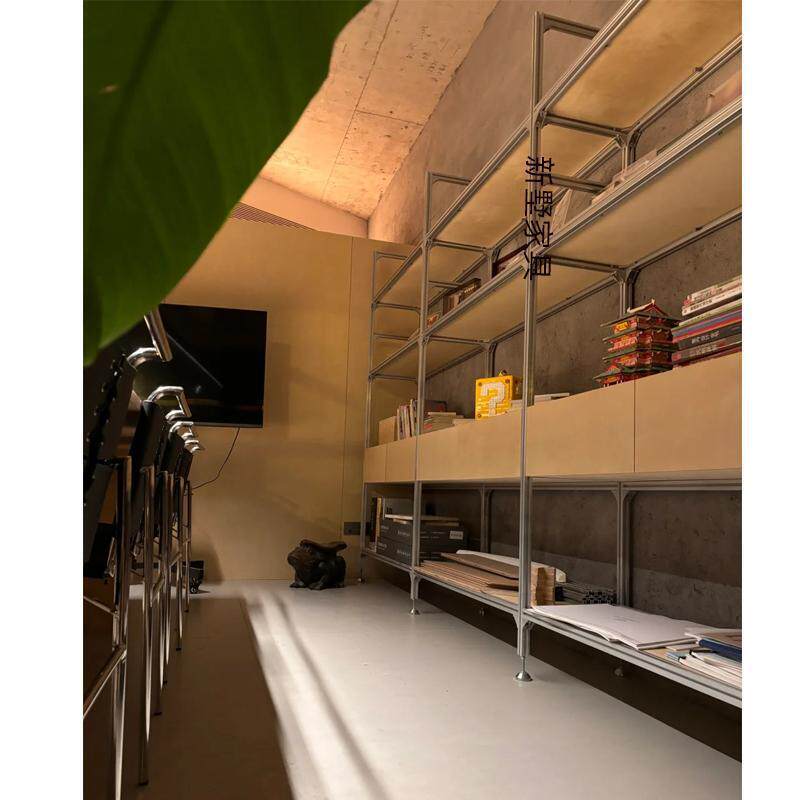 店铺展示柜多层架装饰架置物架工业风铝型材收纳架靠墙陈列展示架
