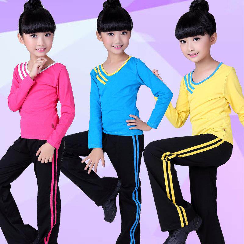 新款健身服运动服春秋健美操跳操服跑步女套装运动会演出服装