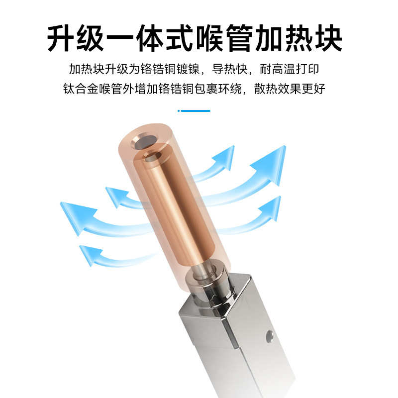 起迪Max3/Plus3/Q1Pro升级热端硬化钢可拆卸挤出机3D打印机配件