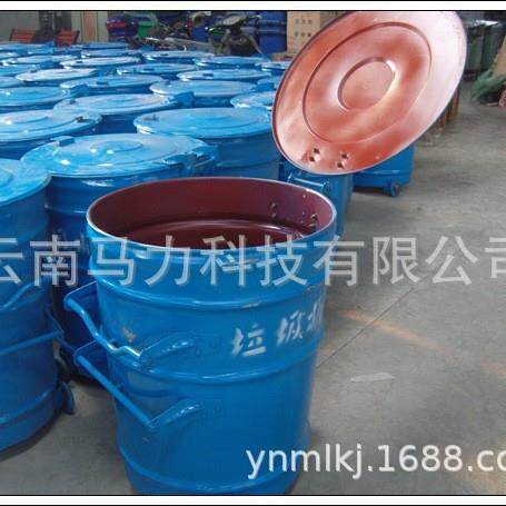云南大铁桶挂车桶户外垃圾桶带盖大圆桶耐腐耐腐防锈