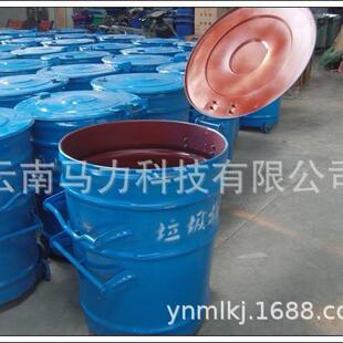 云南大铁桶挂车桶户外垃圾桶带盖大圆桶耐腐耐腐防锈