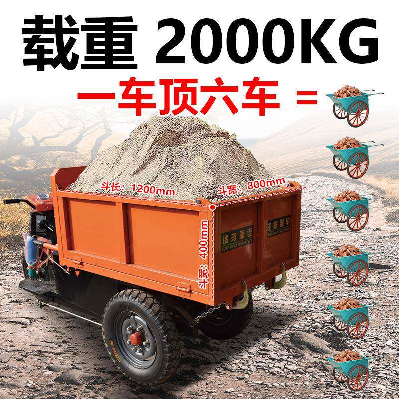 工地动三轮斗养车KBU建筑工程车拉沙子殖场拉粪电混凝土翻斗自卸