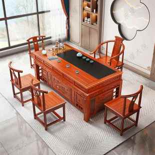 高档实茶几和椅子组茶合功夫几办公室家桌新型中式茶几饮茶茶具套