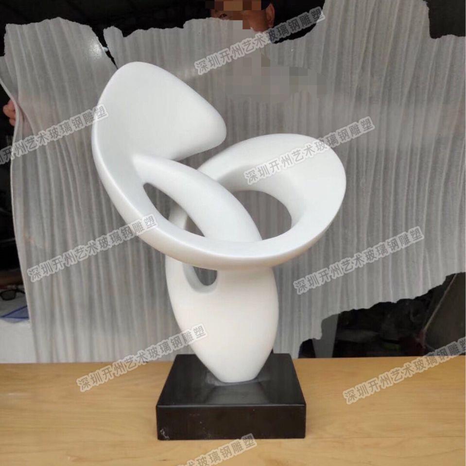 供应新中式简约抽象玻璃钢雕塑艺术品酒店客厅别墅样板房树脂摆件