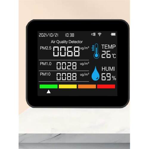 2C09T,12合1涂鸦智能APP WIFI 空气质量检测仪CO2,PM2.5甲醛 TVOC