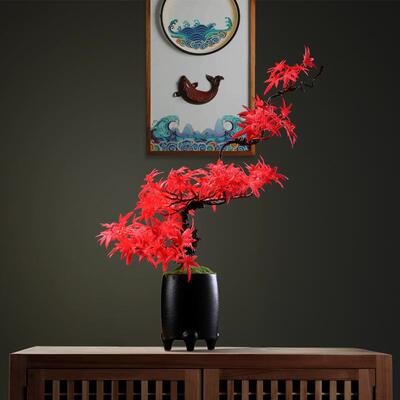 房中仿真迎客松盆景样板jr231111间客厅玄关式餐厅轻奢花瓶盆新栽