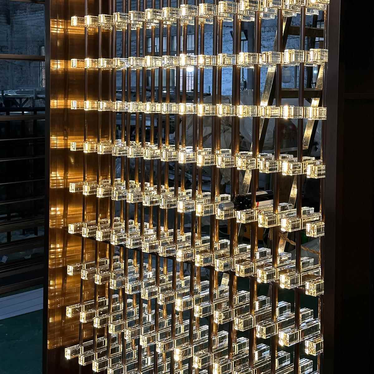 高档轻奢常温恒温酒柜发光亚克力红酒架洋酒不锈钢红酒柜展示柜