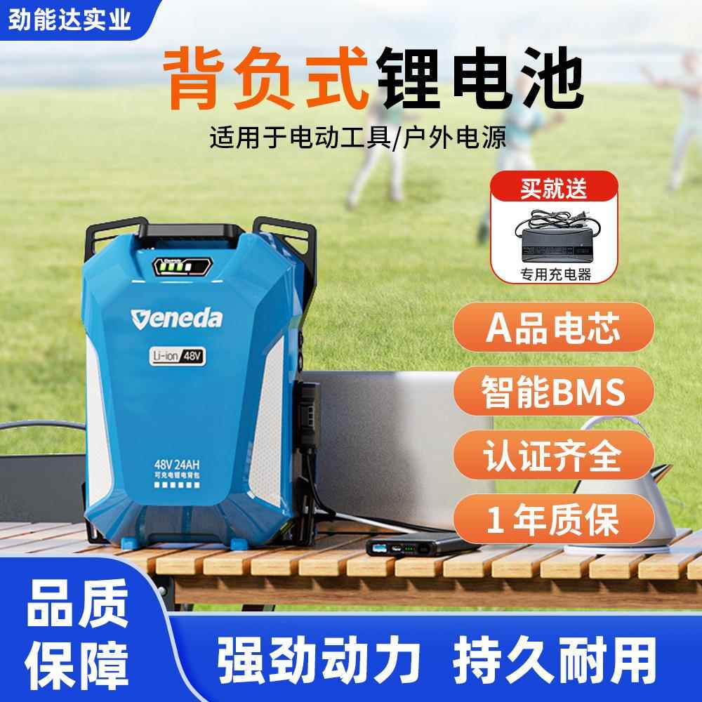 21V42V55V背包锂电池 割草机农用绿篱机电池大容量电瓶户外电源