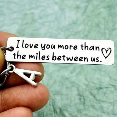 Couple Keychain Long Distance Relationship Gift for Boyfrien