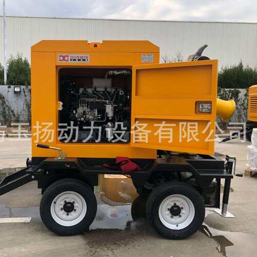 防汛泵车柴油机水泵机组500/800/1000立方移动自吸泵抽水市政排水