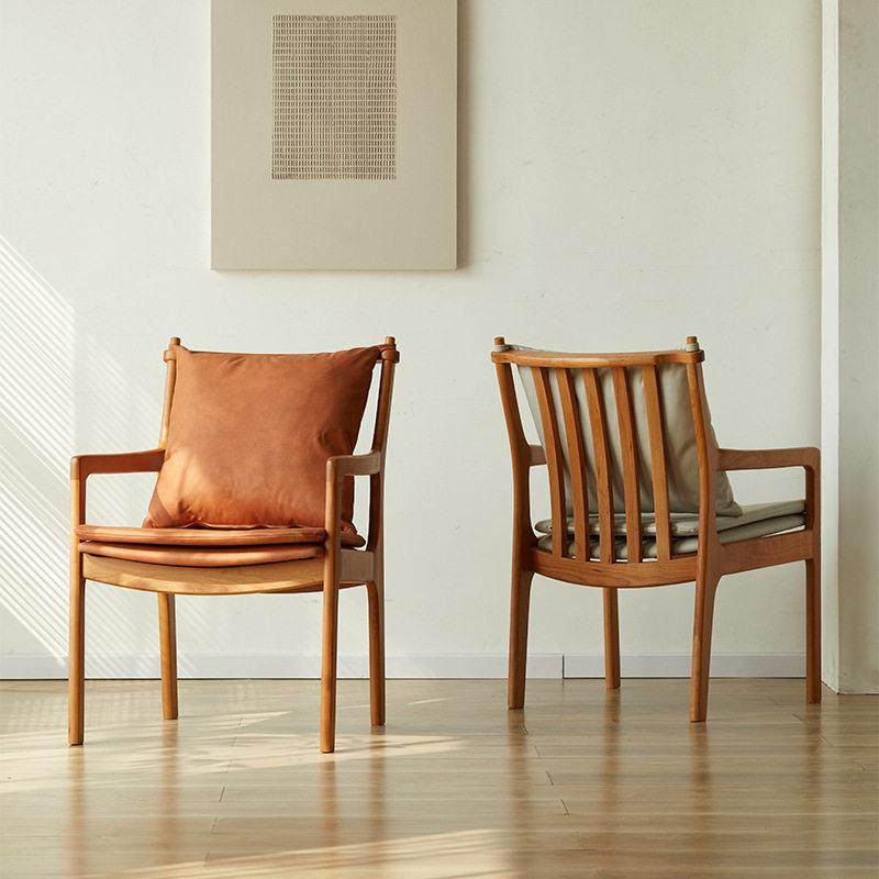 实木餐椅家用饭厅北欧樱桃木电脑椅书桌椅舒服久坐带扶手靠背椅子,住宅家具,餐椅,淘宝优惠券,粉丝福利购,淘宝优惠卷