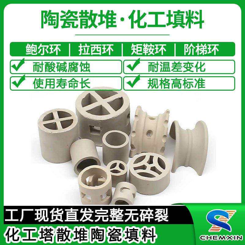 陶瓷散堆填料 矩鞍环 阶梯环 拉西环 源头工厂直发 陶瓷鲍尔环