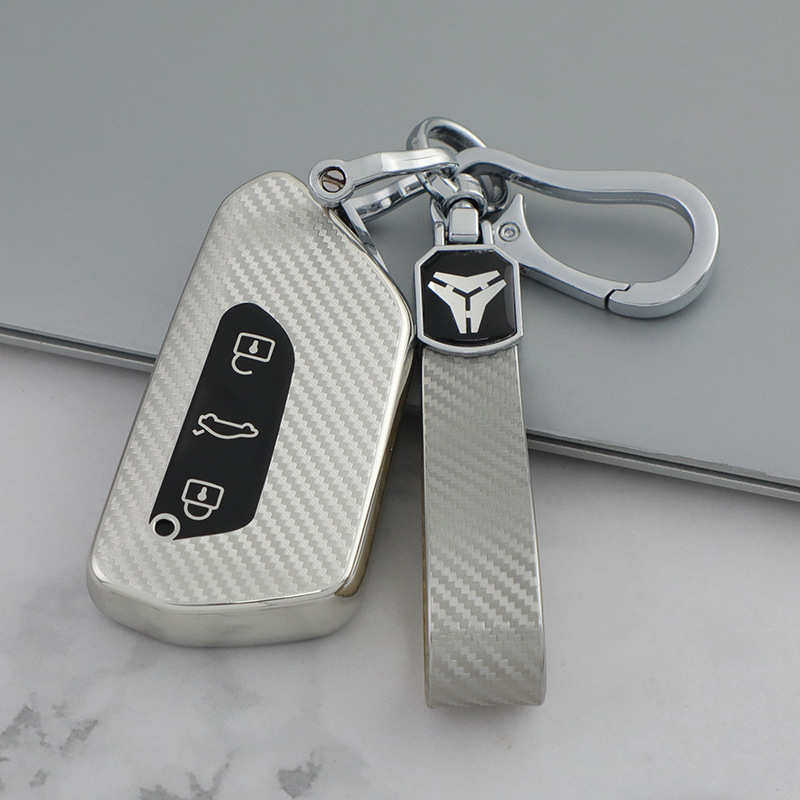 碳纤维车钥匙套壳包扣适用大众高尔夫8揽境途昂X21 22rline CROZ