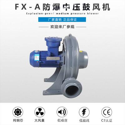 FX-3A2.2KW防爆中压风机矿山通风石化加工危险气体输送用气泵