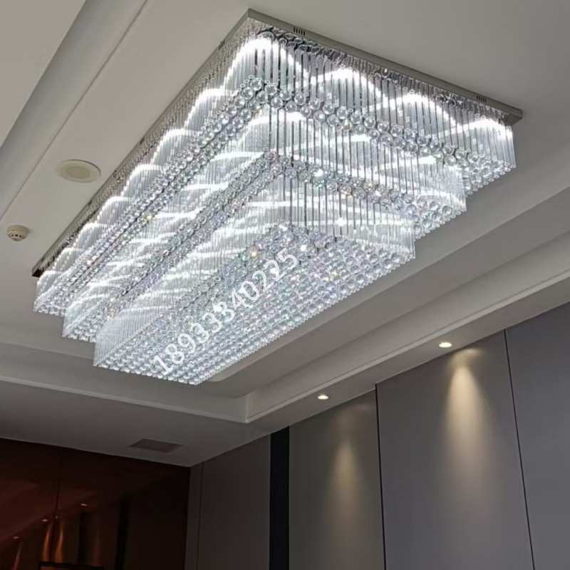 酒店水晶灯宴会厅吊灯大堂吸顶灯宾馆别墅客厅珠宝店会所中山灯具