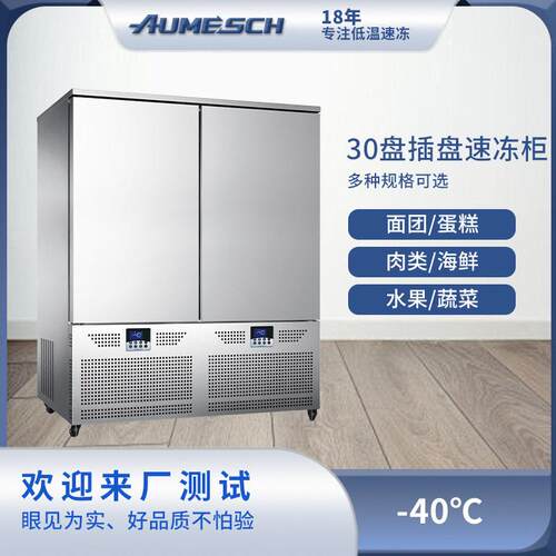 30双门插盘速冻柜酒店烘焙面团肉类速冻机冻冷柜商用零下40度急冻