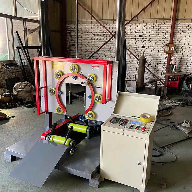 立式轮胎膜打包机缠绕机轴承钢带铜带铝带包装机环体缠绕机