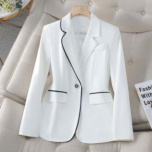 Elegant Women ' s Office Suit Jacket , Fitted Formal Fashion