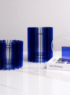 现代简约克莱因摆件SPZ电花器创意家居软装蓝客视厅桌面柜