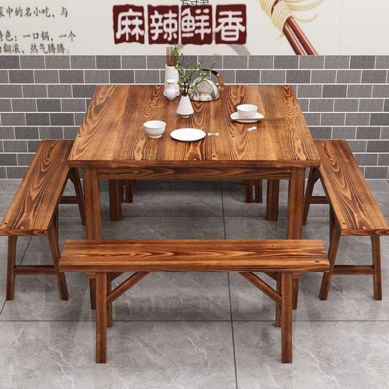 实木四方桌餐桌农村八仙桌家用桌子中式饭店正小方桌套厂跨境