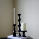 饰摄影道具 木烛台简约黑色木烛台样板房装 法式 家装