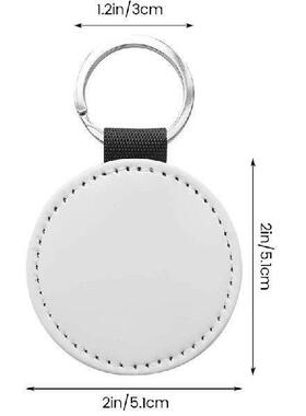 20 Pack Sublimation Blanks Keychain Glitter PU Leather