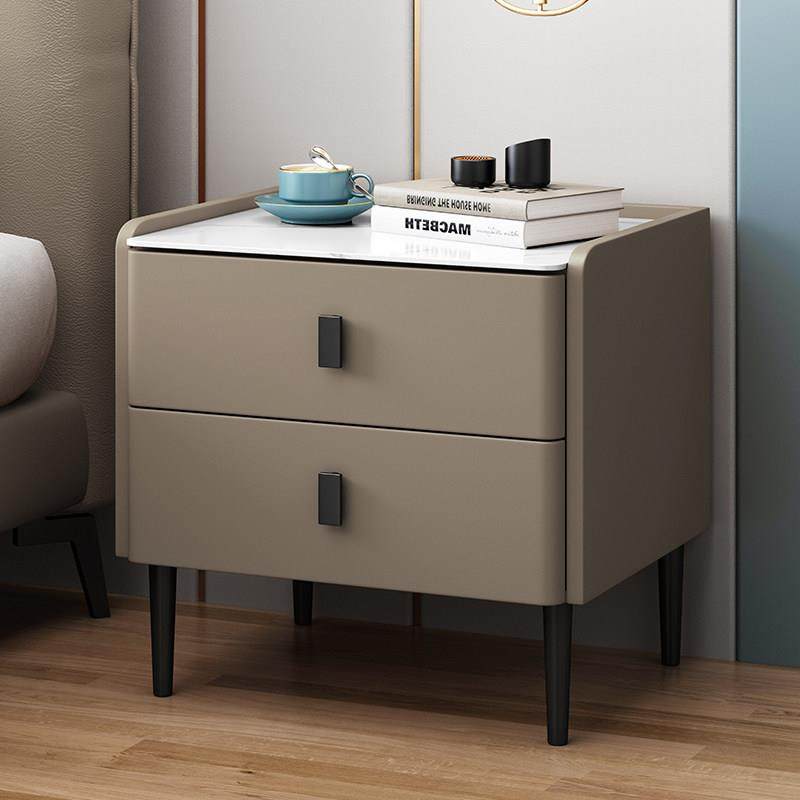 全实木轻奢岩板床头柜卧室现代简约意式极简皮质储物床边收纳柜子,住宅家具,床头柜,淘宝优惠券,粉丝福利购,淘宝优惠卷