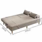 可新款 拆洗北欧客厅可折叠沙发床懒人出租屋小户型简约两用皮沙发