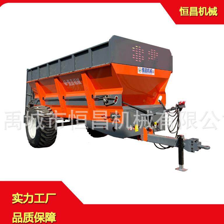 冻块大块粪肥双破碎撒粪车扬粪机加重12方双竖绞龙撒粪机