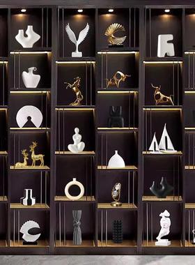 新房客厅软装高级感酒柜装饰品摆件现代电视柜轻奢高档高端艺术品