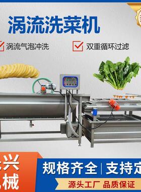 叶菜涡流清洗机土豆菠菜韭菜清洗设备海带丝香菇花椰菜涡流清洗机