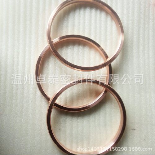 厂家直销紫铜八角垫椭圆垫金属环垫RJ法兰垫环密封圈R型HG20633