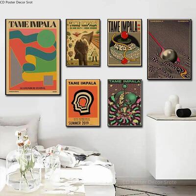 Tame Impala Psychedelic Poster Rock Music Band Kraft Paper P