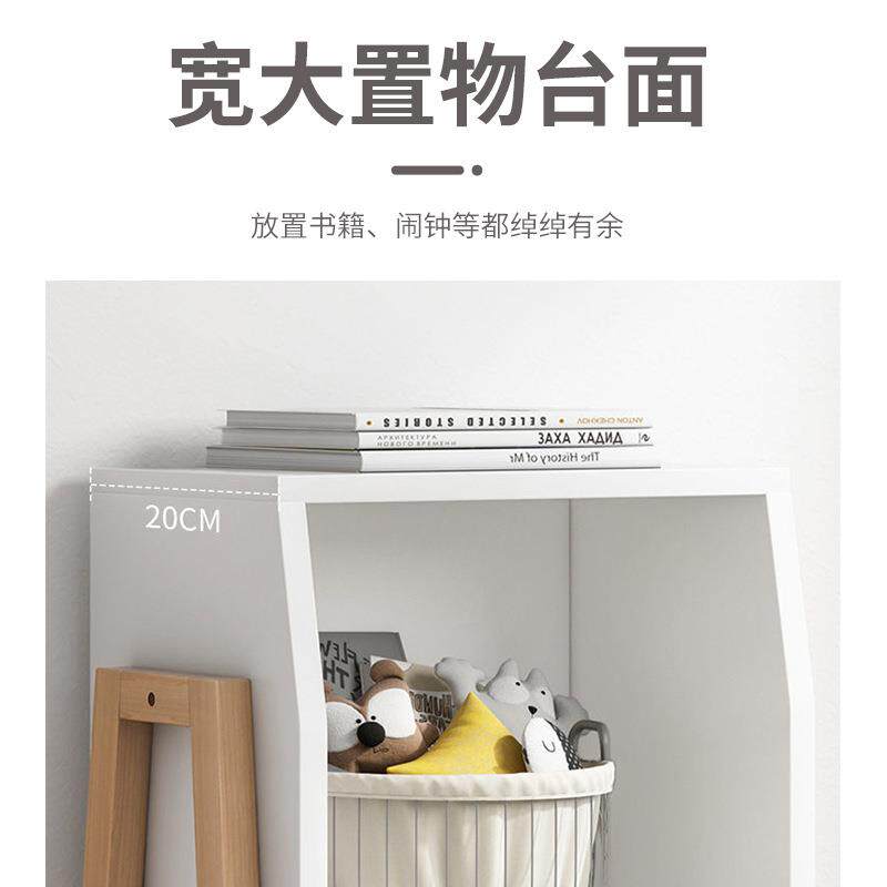 书架实木落地儿童简易靠墙置物架宝宝客厅收纳架家用多层原木书柜