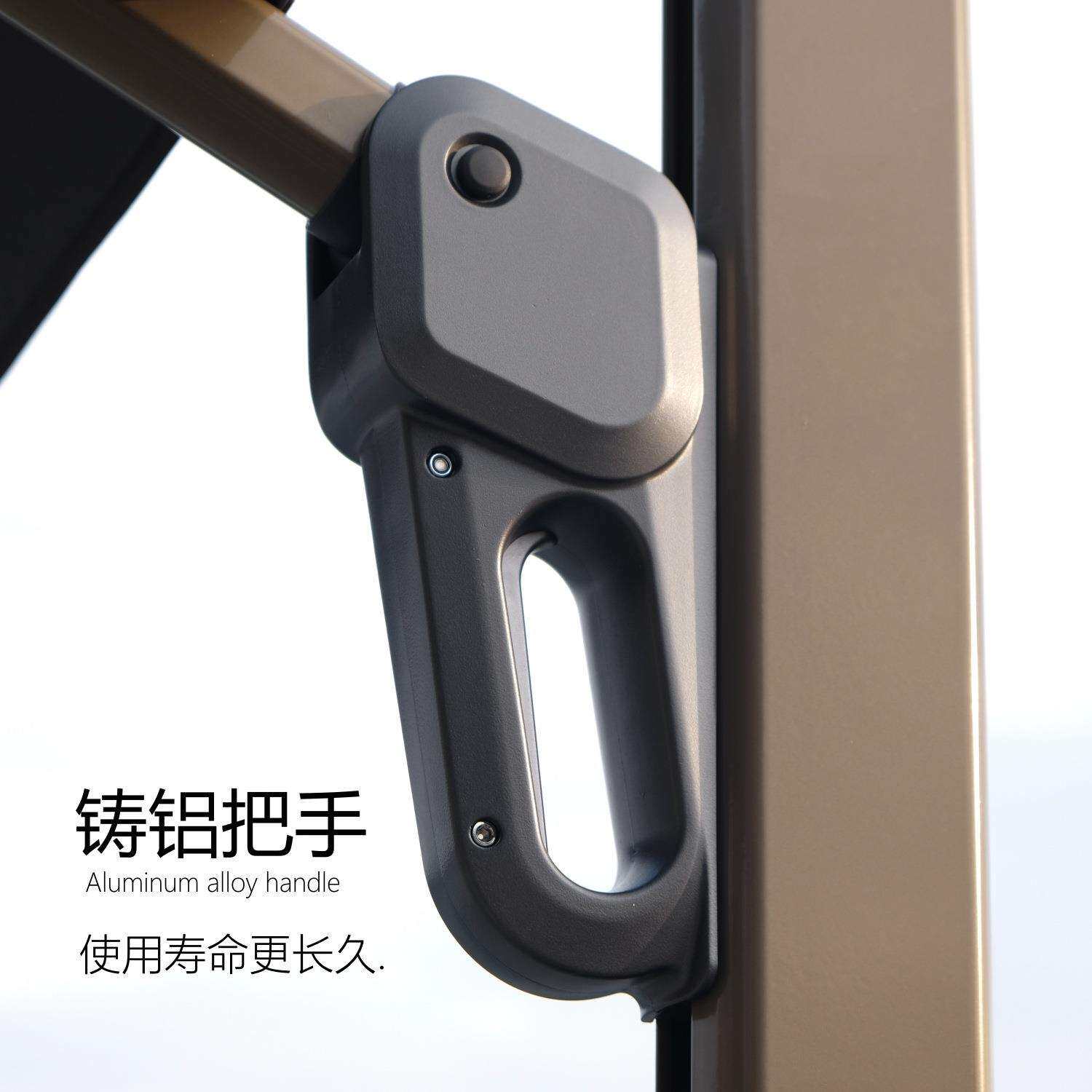 遮阳伞户外庭院伞室外太阳能灯伞商用摆摊别墅花园露天阳台罗马伞