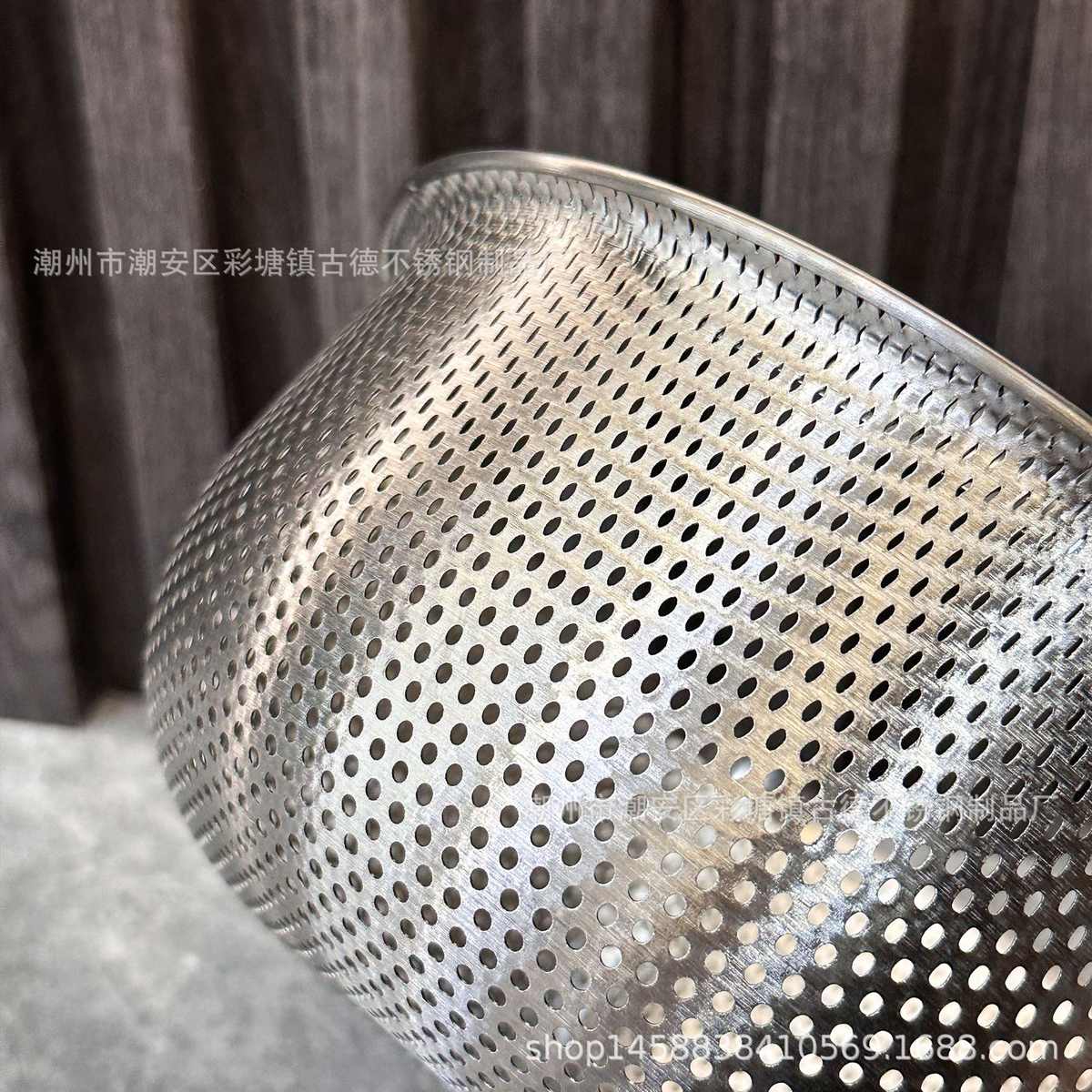 特厚304不锈钢盆洗菜盆沥水篮漏盆套装加厚淘米和面厨房家用筛网