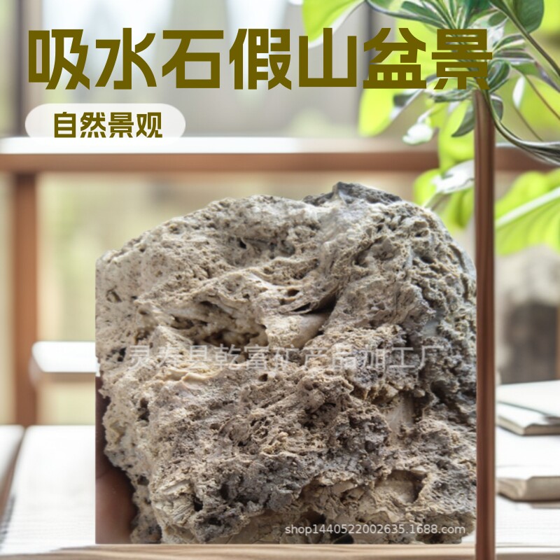 现货供应多孔上水石原石景观奇石吸水石假山盆景居家摆件量大优