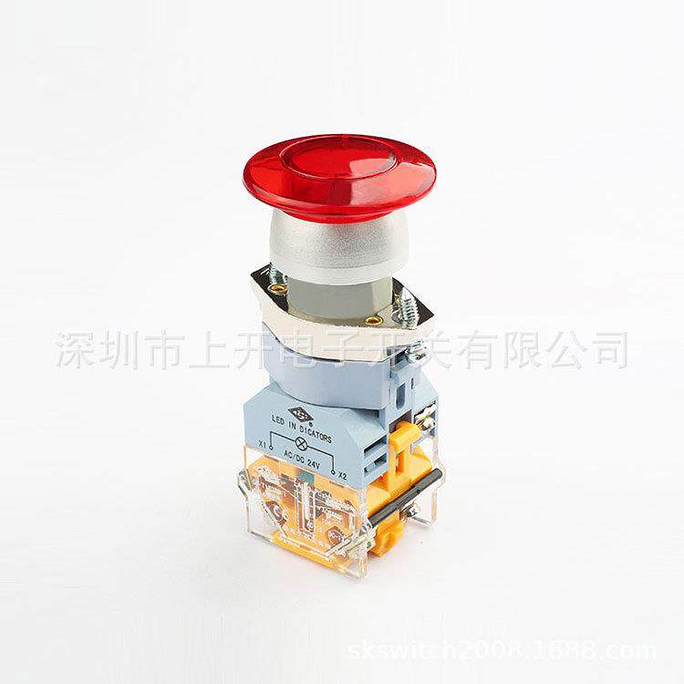LA133蘑菇型按钮开关 产品型号： LA133-A1.M-G