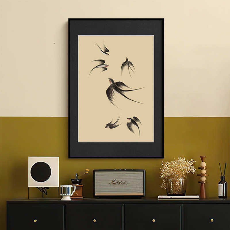 复古《国风法式中中客厅装饰画挂画书房玄关》新中式卧室古风飞燕,家居饰品,现代装饰画,淘宝优惠券,粉丝福利购,淘宝优惠卷